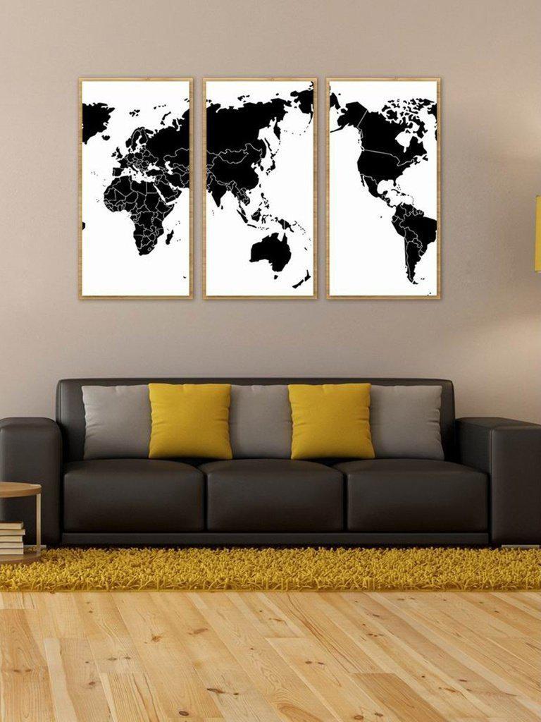 World Map Cloth Art 3pcs-others-Des Mess