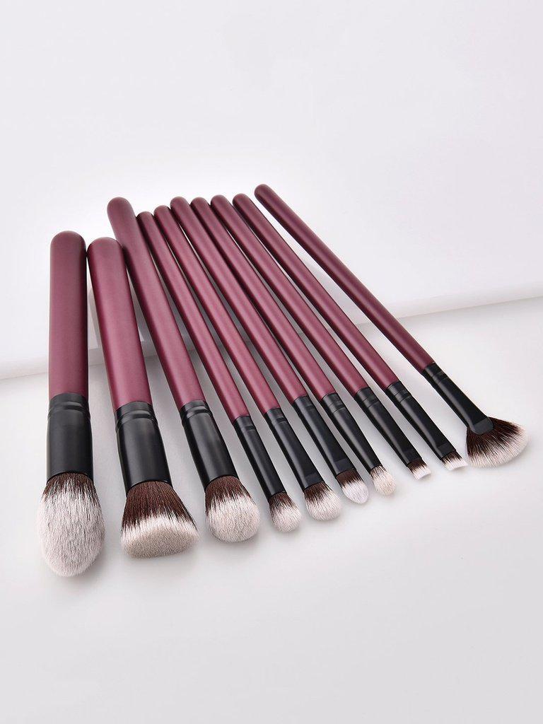 Two Tone Handle Makeup Brush Set 10Pc-makeup-Des Mess