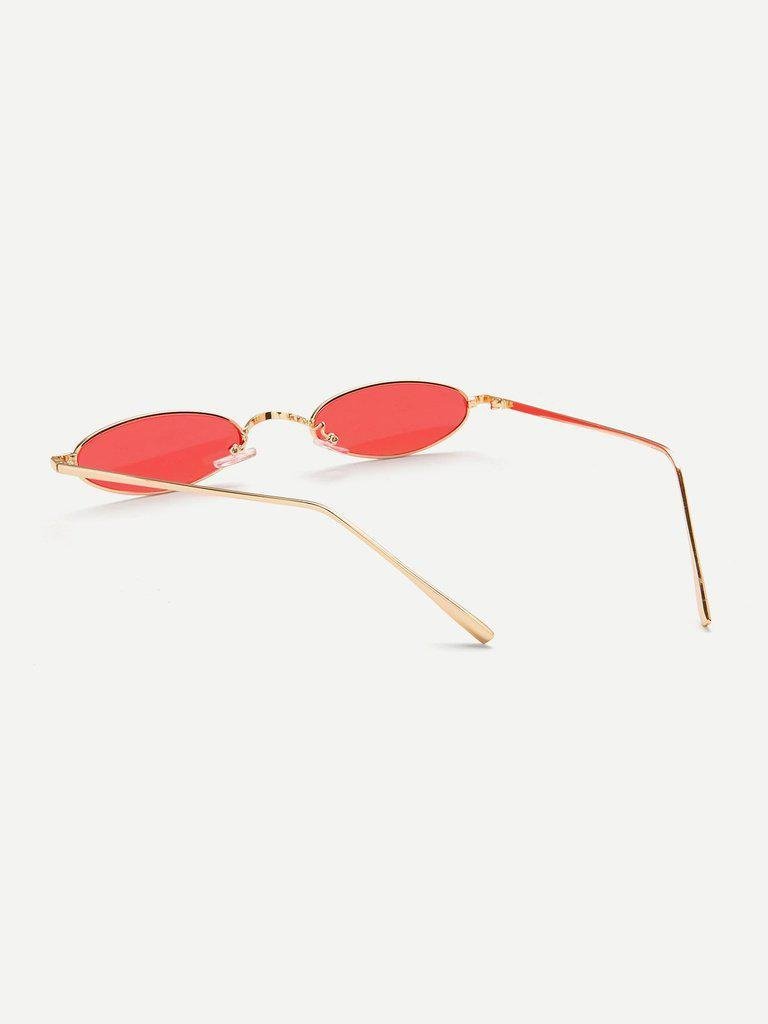 Flat Lens Metal Frame Sunglasses-accessories-Des Mess