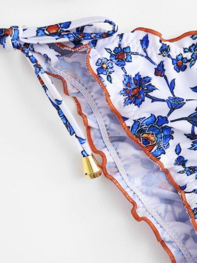 Calico Print Lettuce Bikini Set--Des Mess
