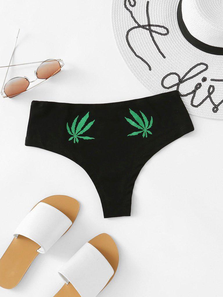 Leaf Print Panty-lingerie-Des Mess