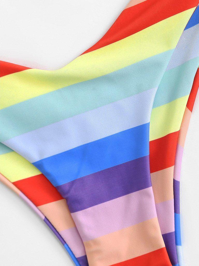 Ladder Cut Out Ombre Bikini Set-swimwear-Des Mess