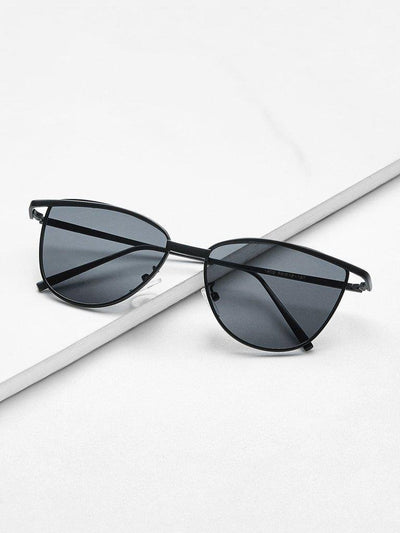 Flat Lens Metal Frame Sunglasses-accessories-Des Mess