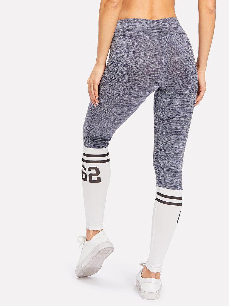 Varsity Print Space Dye Leggings-bottom-Des Mess