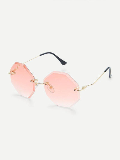 Tinted Lens Rimless Sunglasses-accessories-Des Mess