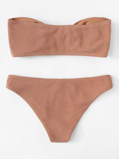 Knot Front Bikini Set-swimwear-Des Mess