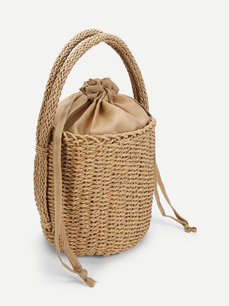 Straw Bucket Bag-accessories-Des Mess