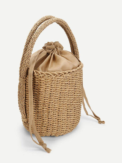 Straw Bucket Bag-accessories-Des Mess