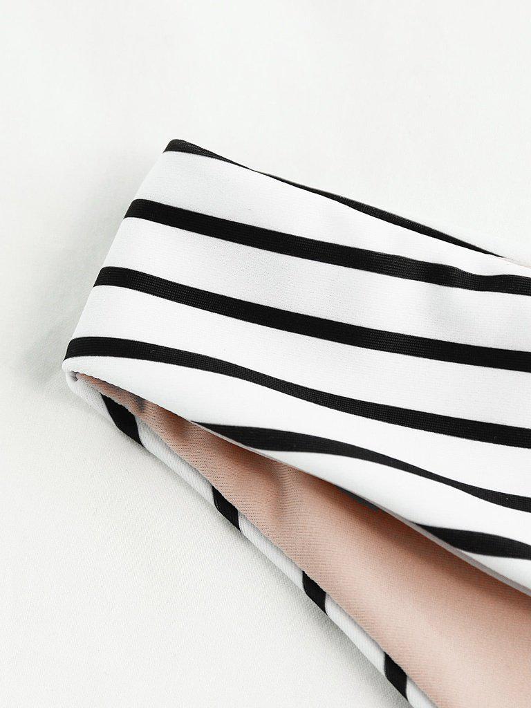 Striped Beach Bikini Set-swimwear-Des Mess