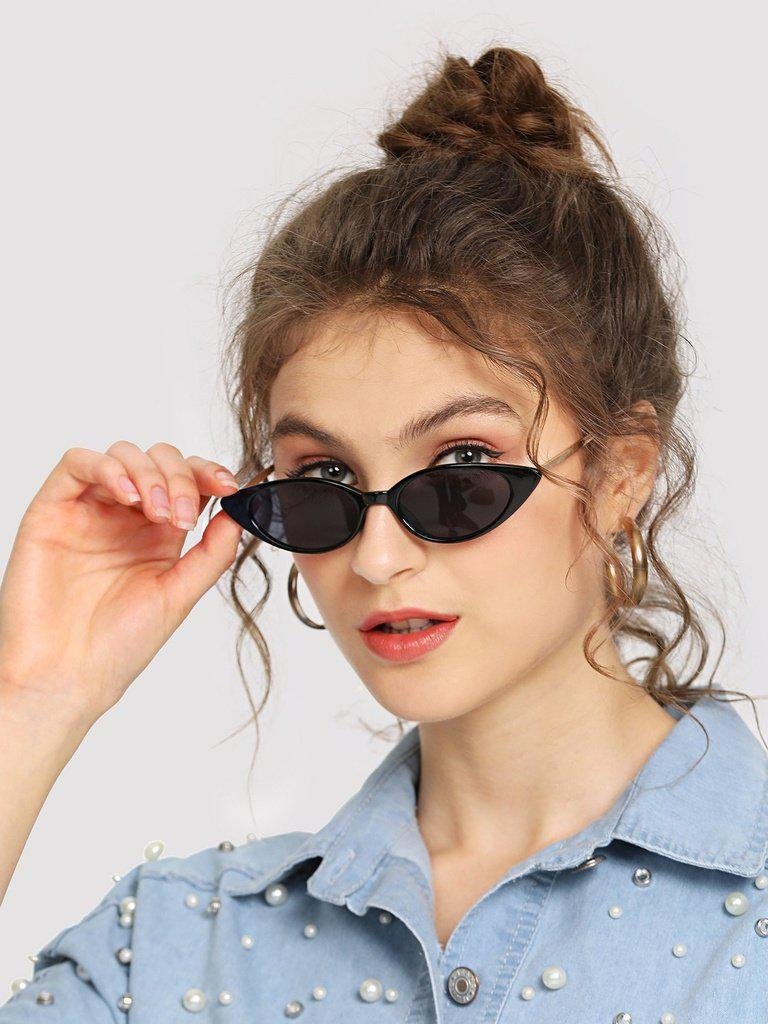 Cat Eye Metal Temple Sunglasses-accessories-Des Mess