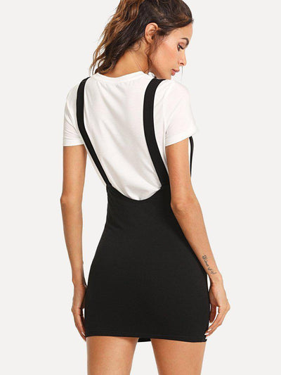 Slim Fit Pinafore Skirt-bottom-Des Mess