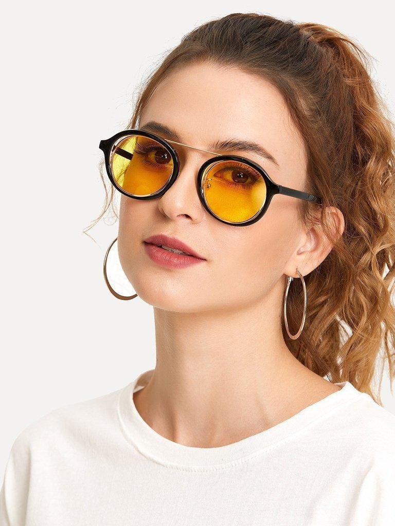 Double Frame Tinted Lens Sunglasses-accessories-Des Mess