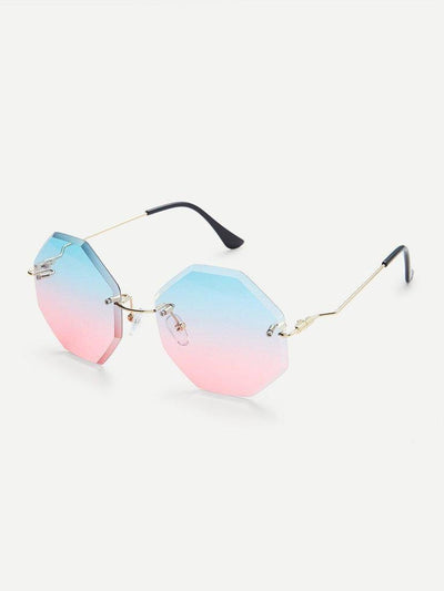 Ombre Lens Rimless Sunglasses-accessories-Des Mess