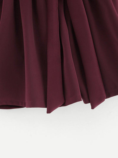 Frill Waist Self Tie Shorts-bottom-Des Mess