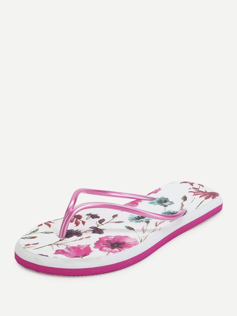 Floral Toe Post Sandals-shoes-Des Mess