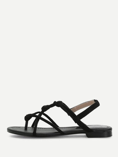 Toe Post Strappy Flat Sandals-shoes-Des Mess
