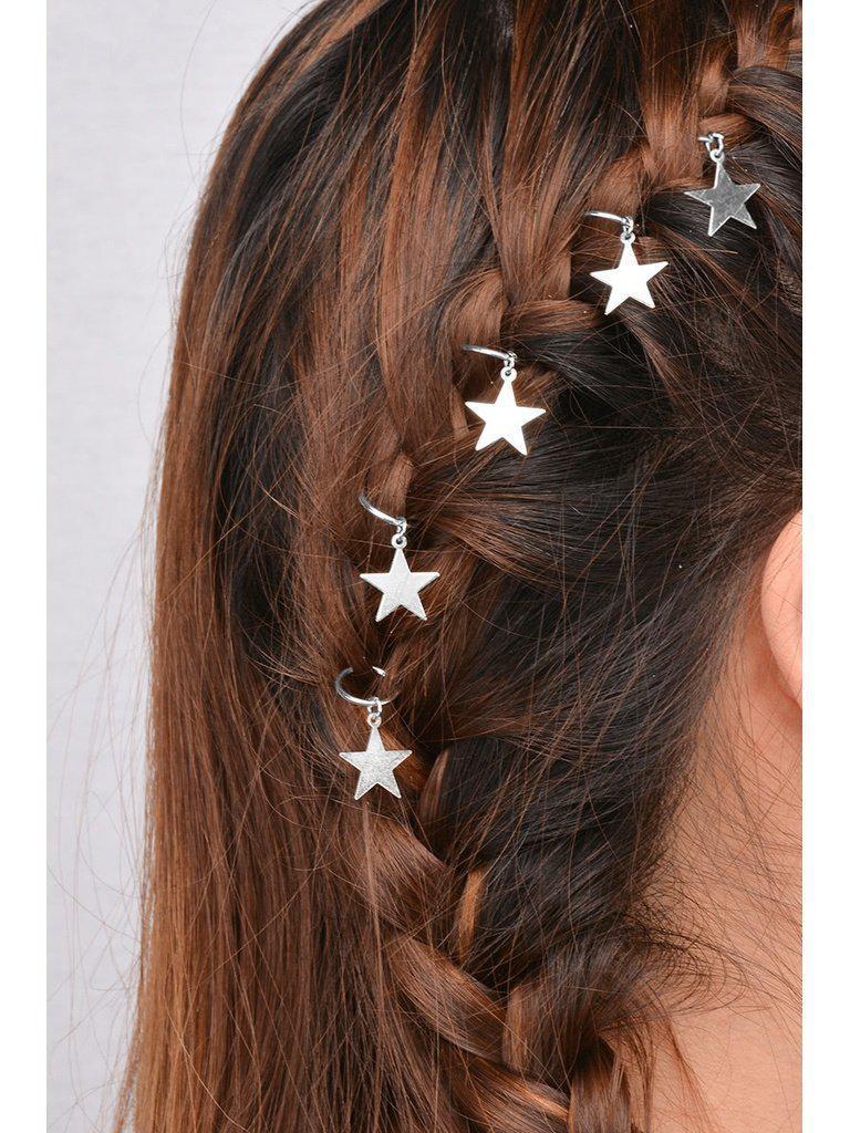 Star Shaped Hair Ring Set-hair-Des Mess