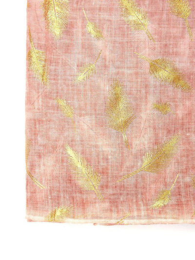 Feather Print Light Weight Scarf-accessories-Des Mess