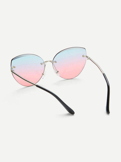 Ombre Lens Rimless Sunglasses-accessories-Des Mess