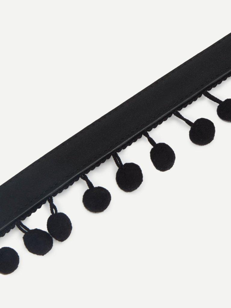 Pom Pom Fringe Design Belt-accessories-Des Mess