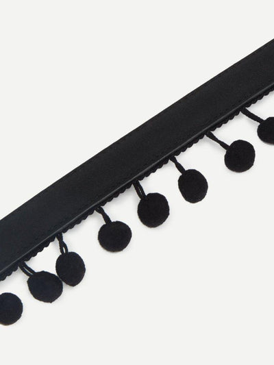 Pom Pom Fringe Design Belt-accessories-Des Mess