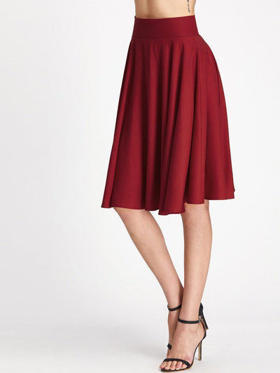 High Rise Wide Waistband Circle Skirt-bottom-Des Mess