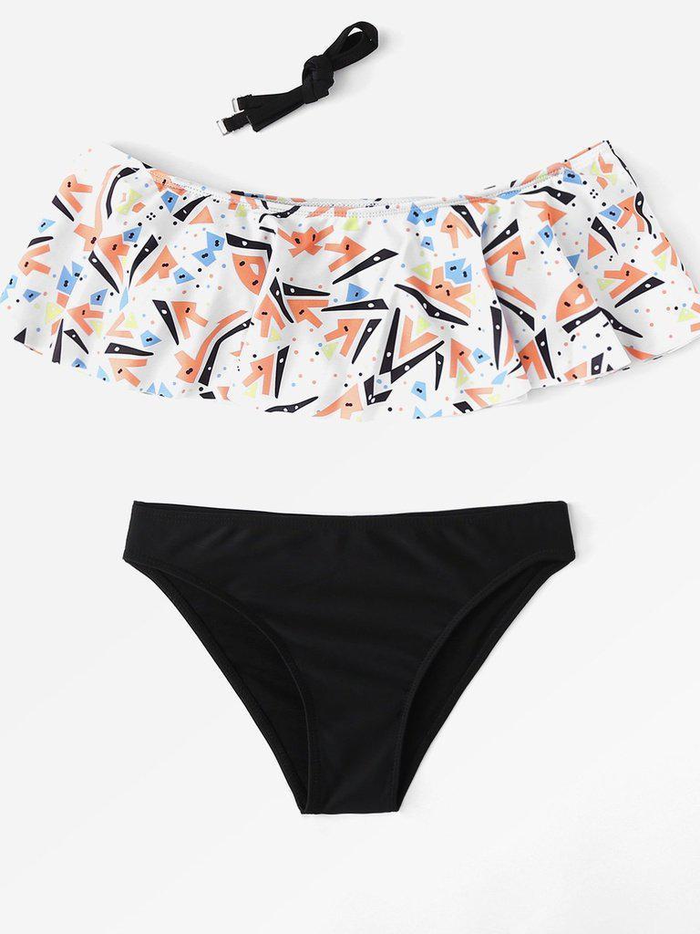 Mixed Print Bikini Set-swimwear-Des Mess