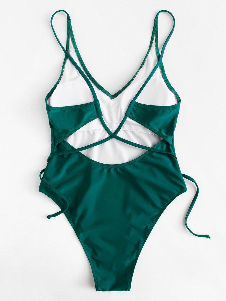 Twist Detail Solid Swimsuit-swimwear-Des Mess