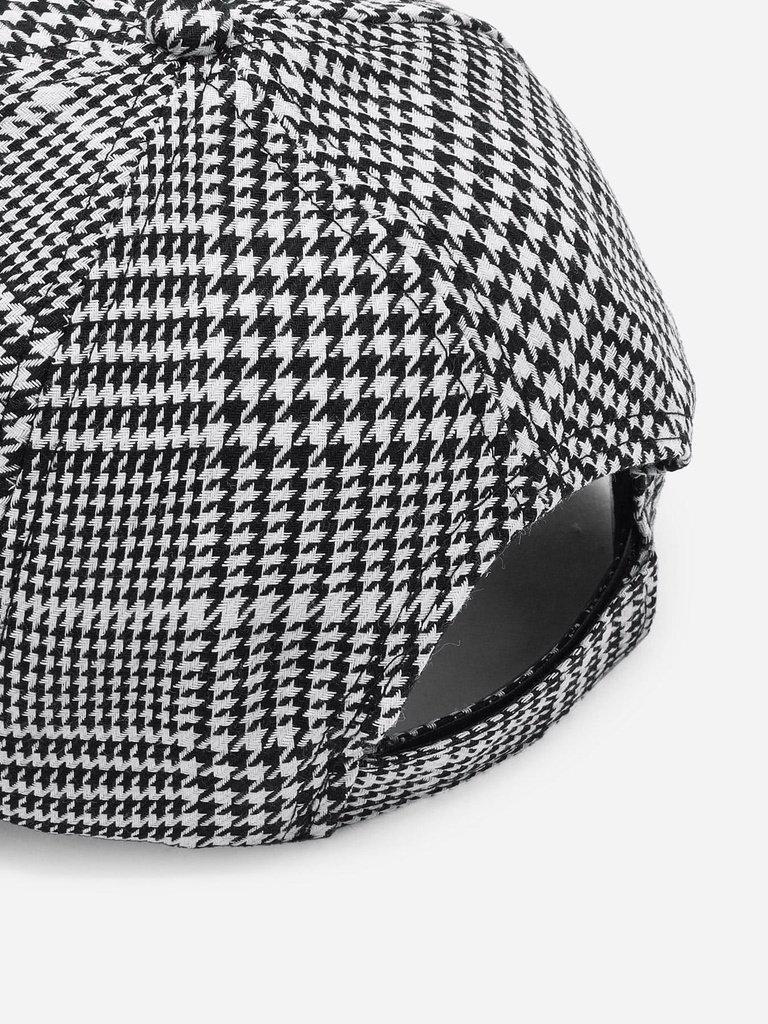 Houndstooth Baseball Cap--Des Mess