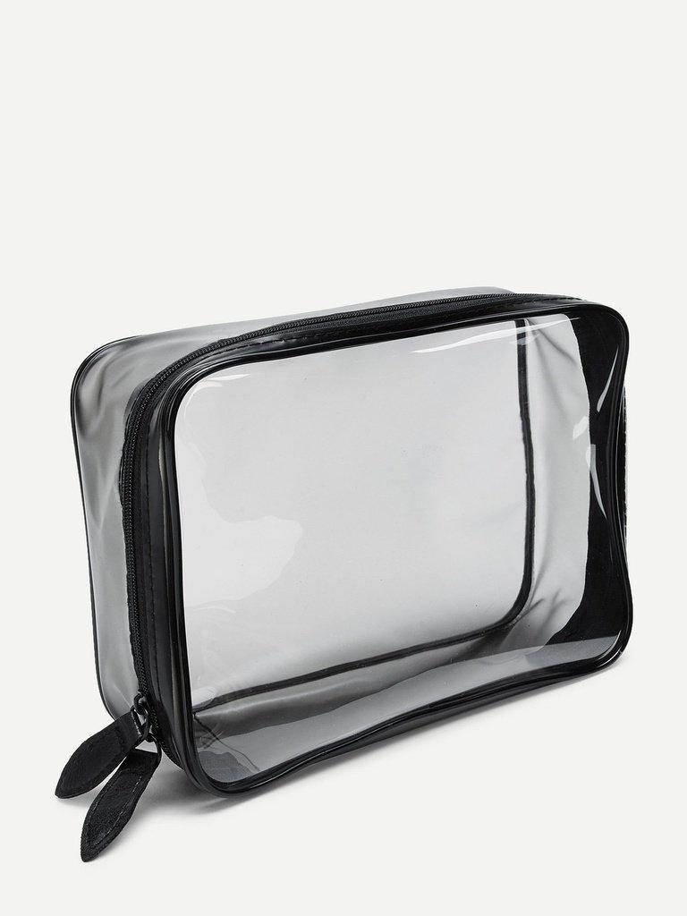 Double Zipper Clear Pouch-makeup-Des Mess