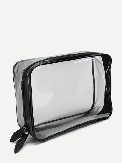 Double Zipper Clear Pouch-makeup-Des Mess
