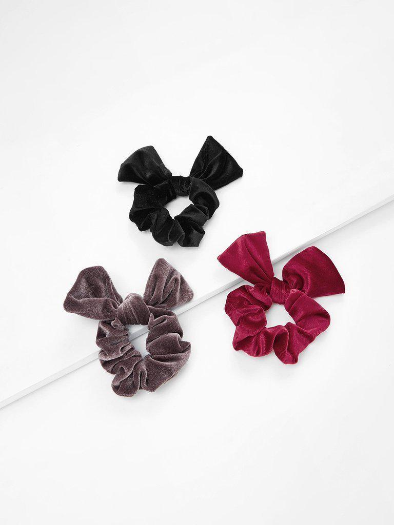 Velvet Knot Hair Tie 3pcs-hair-Des Mess