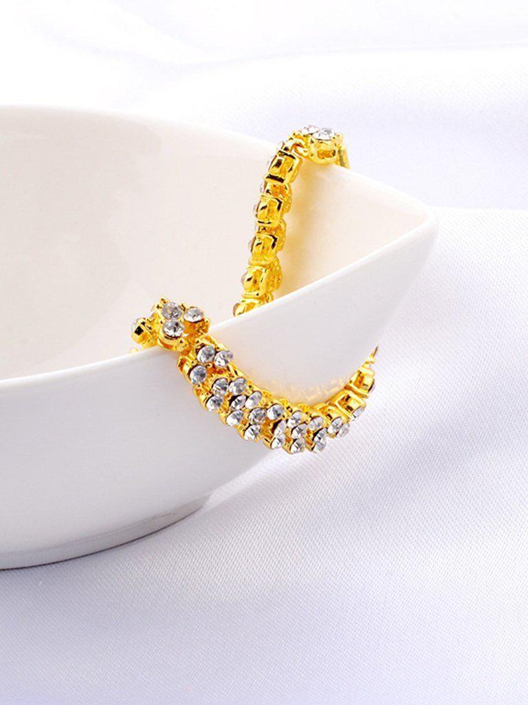 Metallic Rhinestone Bracelet--Des Mess