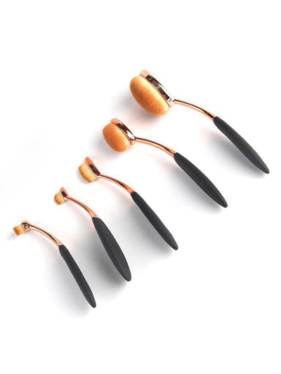 Oval Toothbrush Shaped Makeup Brush Set-makeup-Des Mess
