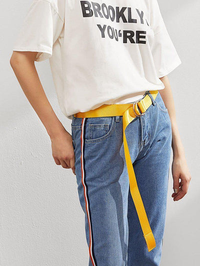 Simple Belt With Double D Ring-accessories-Des Mess