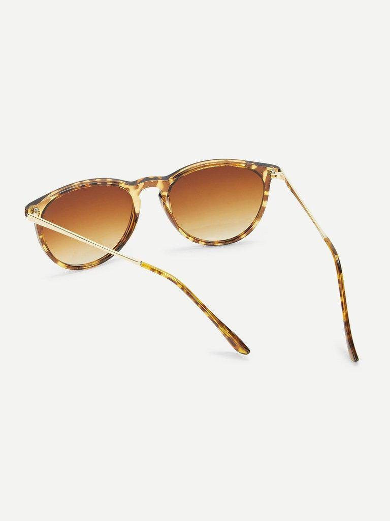 Leopard Frame Flat Lens Sunglasses-accessories-Des Mess