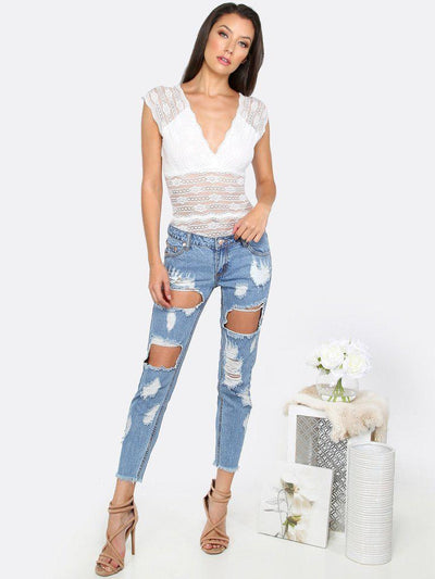 Extreme Distressing Jeans-bottom-Des Mess