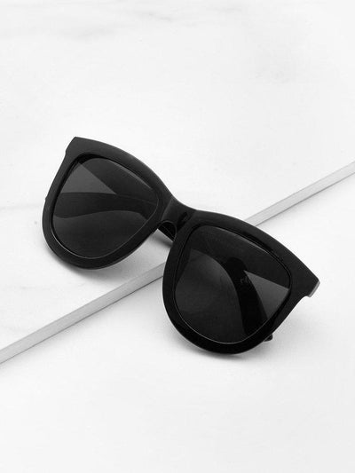 Metal Ring Detail Mirror Lens Sunglasses-accessories-Des Mess