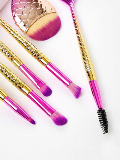 Fish Shaped Handle Makeup Brush 6pcs--Des Mess