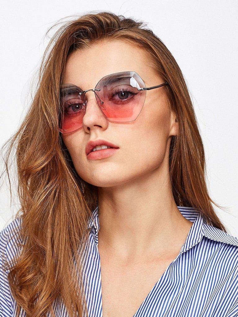 Ombre Lens Polygon Sunglasses-accessories-Des Mess