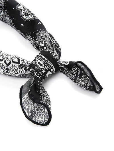 Flower Print Bandana Scarf-accessories-Des Mess