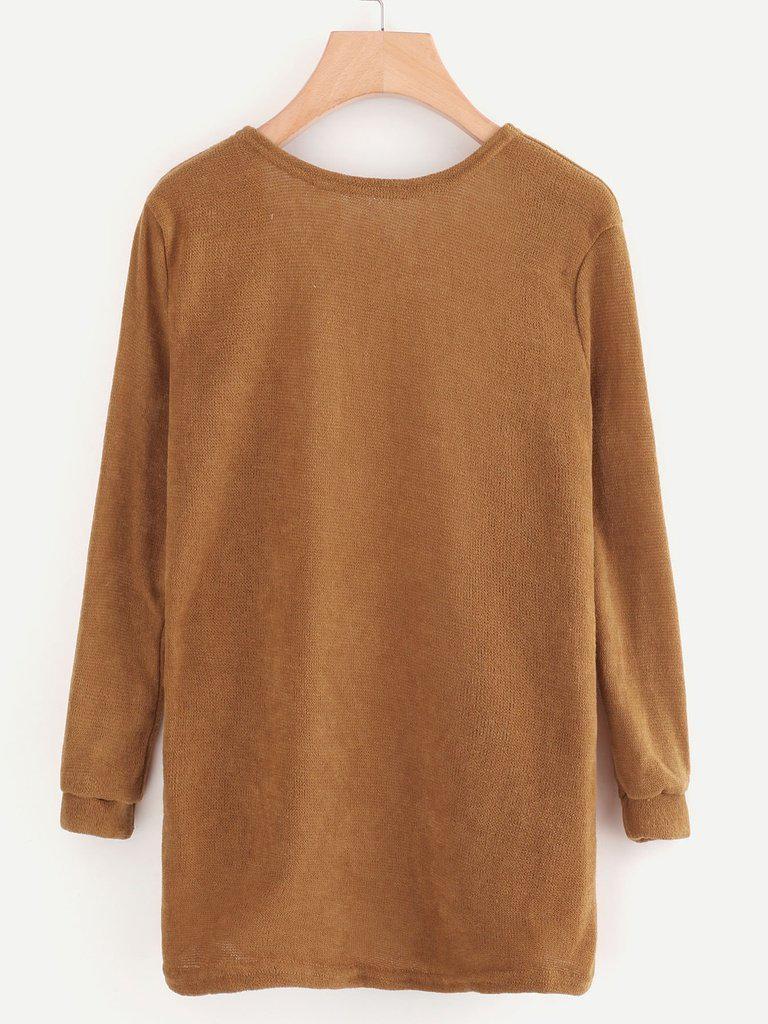 Open Front Cardigan With Pockets-outerwear-Des Mess