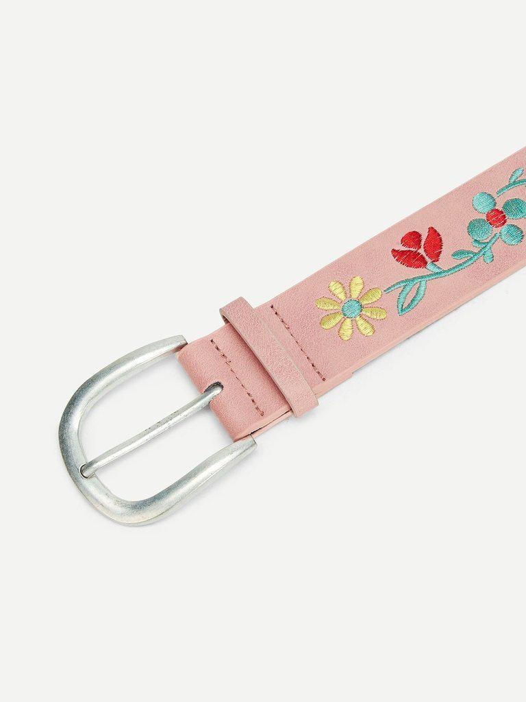 Embroidered Flower Belt-accessories-Des Mess