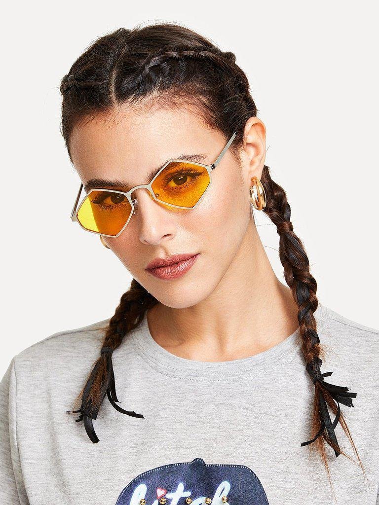 Metal Frame Tinted Lens Sunglasses-accessories-Des Mess