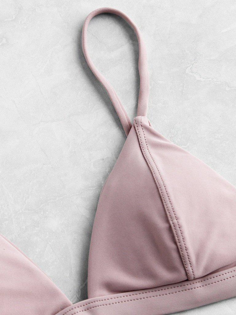 Seam Detail Triangle Bikini Set-swimwear-Des Mess