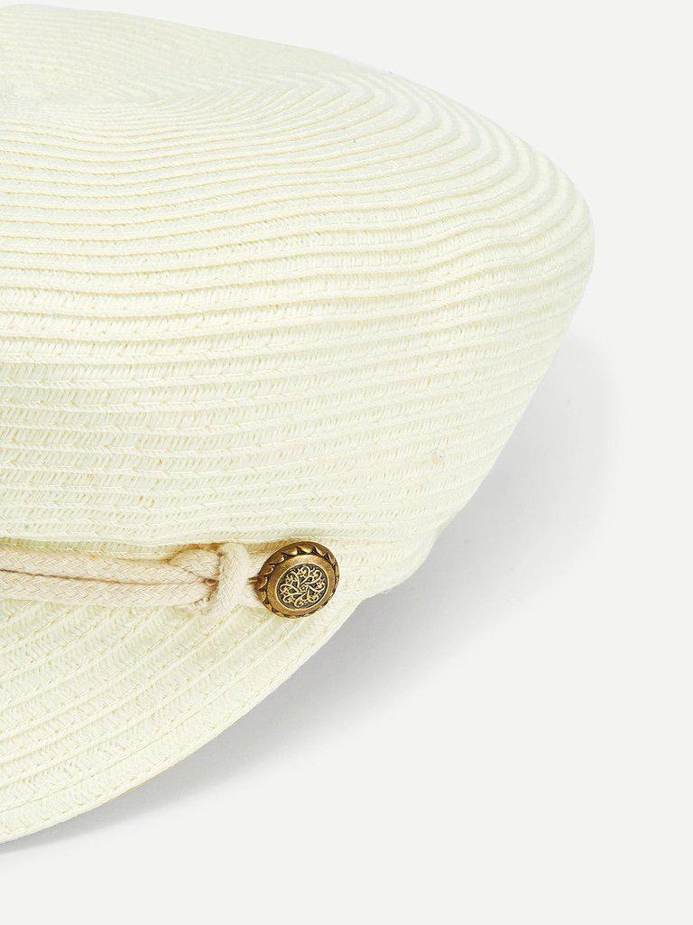 Straw Baker Boy Hat-accessories-Des Mess