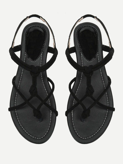 Toe Post Strappy Flat Sandals-shoes-Des Mess