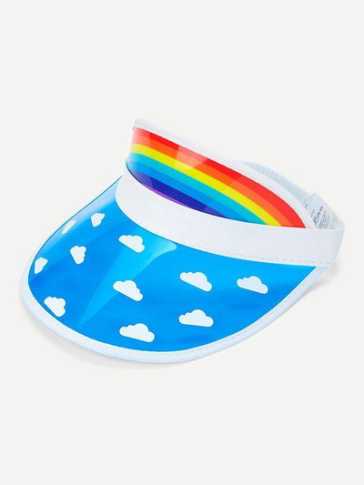 Clouds Pattern Visor Hat--Des Mess