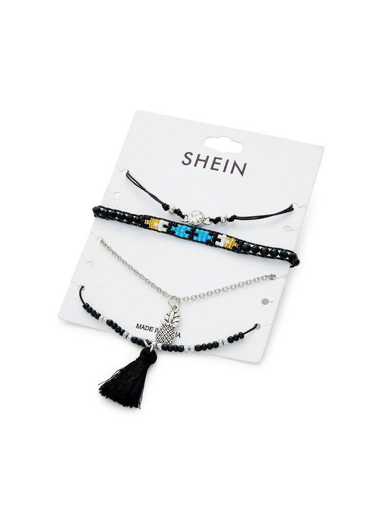 Pineapple & Tassel Charm Bracelet Set--Des Mess