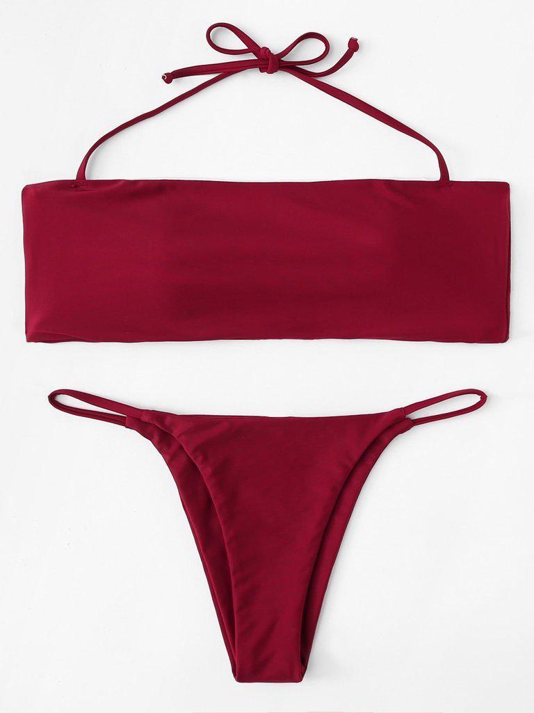 Halter Bandeau Bikini Set-swimwear-Des Mess